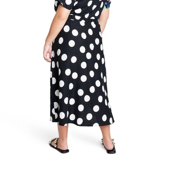 Tabitha Brown Target Plus Size Polka Dot Midi Skirt - Picture 2 of 2